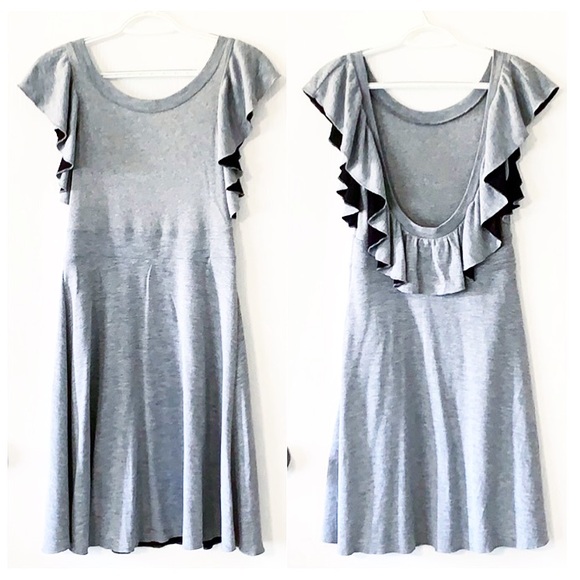 Free People Dresses & Skirts - Free People dress black & gray scoop back Medium